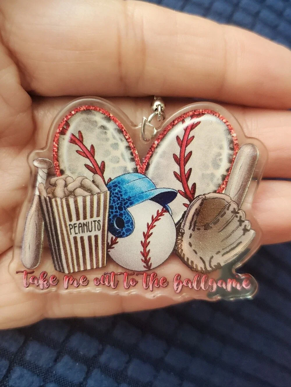 Baseball Heart Earrings